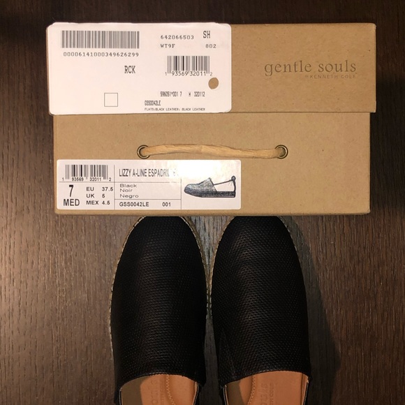 Anthropologie Gentle Souls Lizzy A-Line Leather Espadrille/Flat Slip-On - Picture 6 of 14